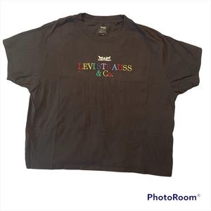 Levi’s Black Size Medium Embroidered Crop Top